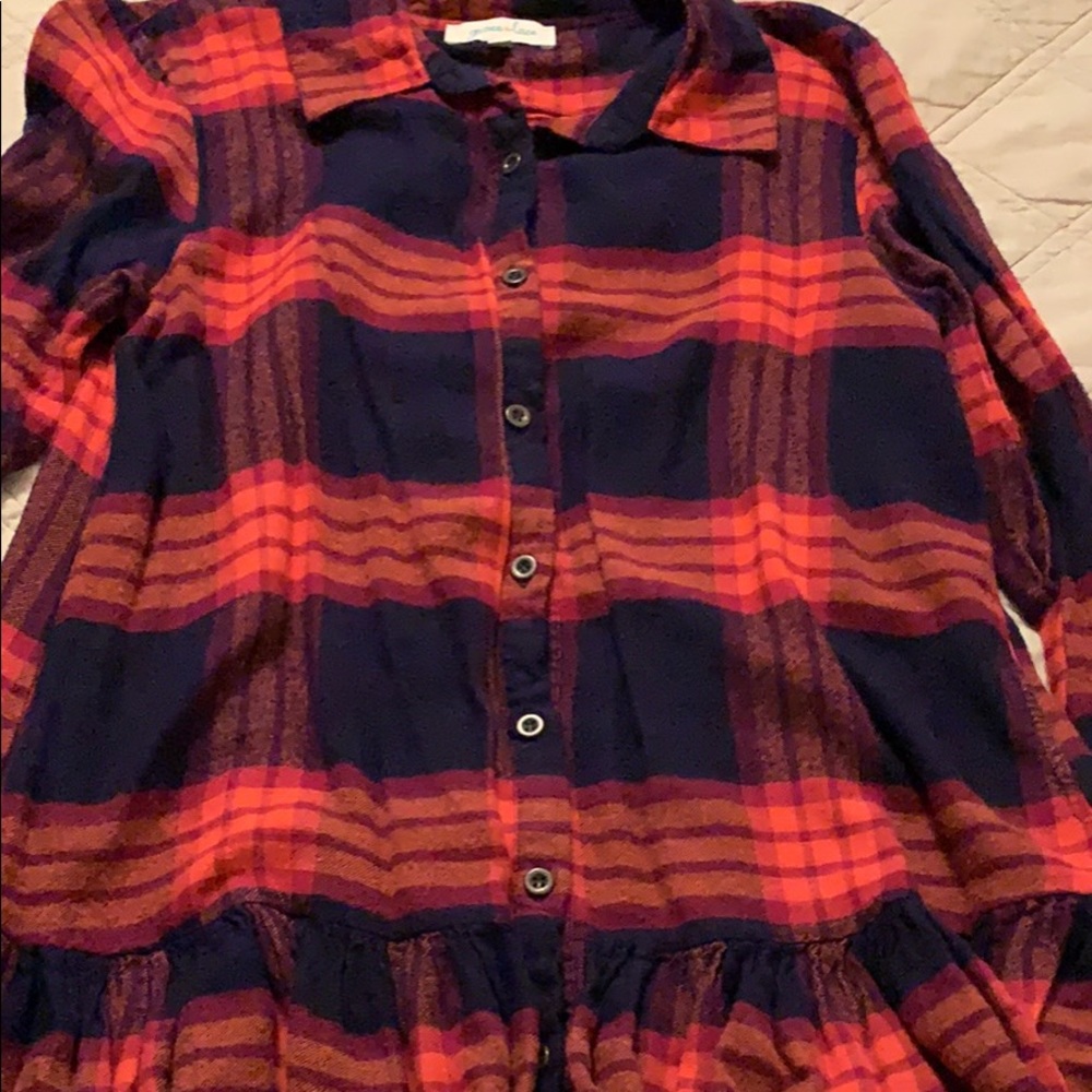Grace & Lace Ruffle Flannel Shirt